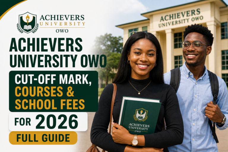 Achievers University Owo Cut-Off Mark, Courses & School Fees For 2026