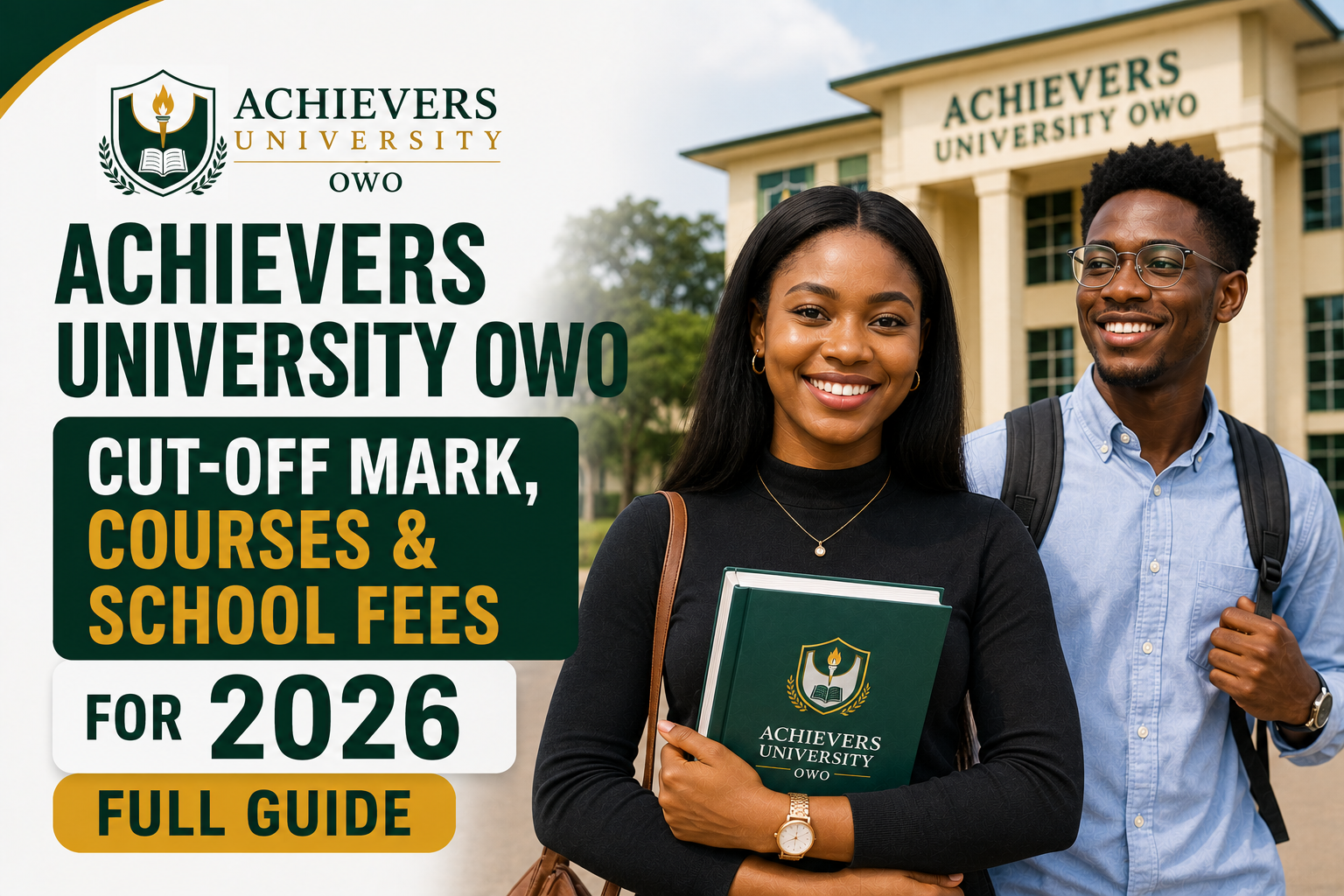 Achievers University Owo Cut-Off Mark, Courses & School Fees For 2026
