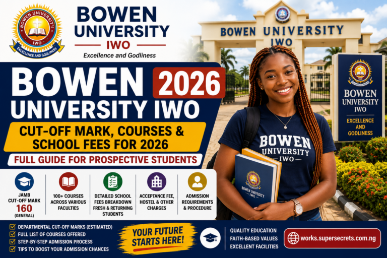 Bowen University Iwo Cut-Off Mark, Courses & School Fees For 2026