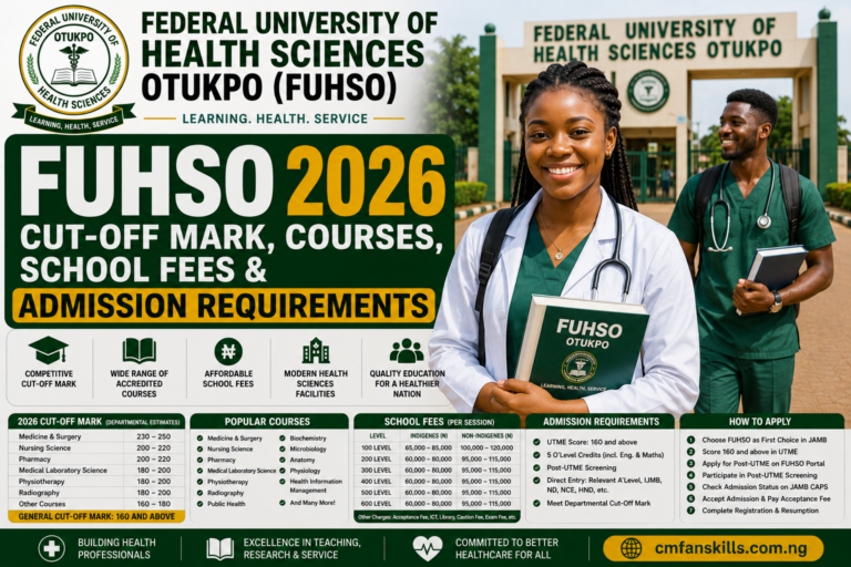 Federal University Of Health Sciences Otukpo (FUHSO) 2026