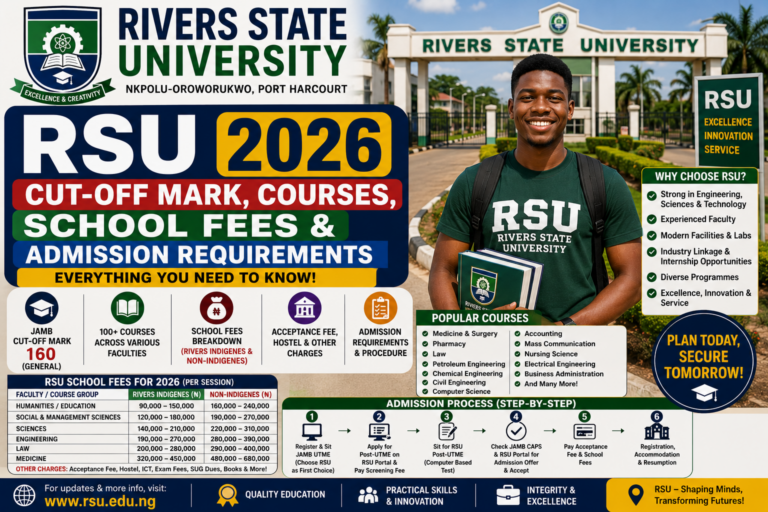 Rivers State University (RSU) 2026