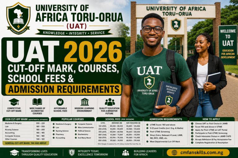 University Of Africa Toru-Orua (UAT) 2026